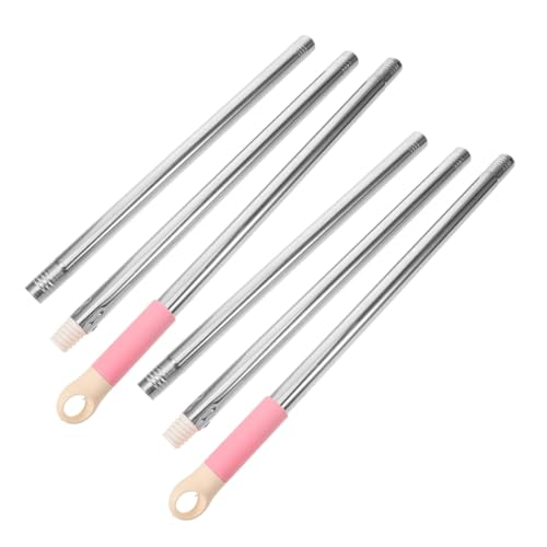 SOLUSTRE 2sets Stainless Steel Mop Handle Section Design for Versatile Floor Cleaning Home Office Kitchen and Restaurants Compatible Various Mop Types