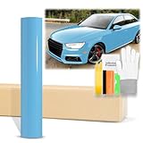 36'x60' (3FTx5FT) Baby Blue High Gloss Glossy Vinyl Wrap Auto Car Sticker Decal Film Sheet Bubble Free Air Release Technology with Tool Kit