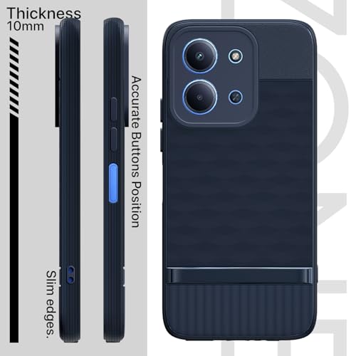 Image of Pikkme Back Cover for Redmi 15C 5G Camera Protection 3D Hexa Cube Design Silicone Protective Bumper Case (Blue)