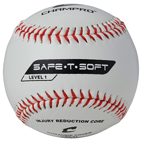 Champro Safe-T-Flight Baseball (White, 9-Inch)Pack of 12