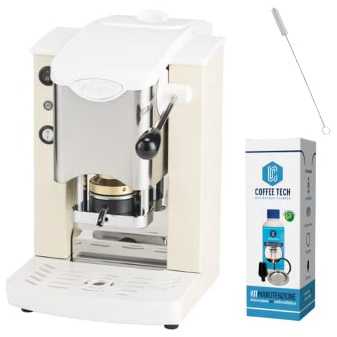 Kaffeemaschine Faber Slot Edelstahl Waffeln aus Ese Papier 44 mm + Wartungskit + 15 Kaffee-Waffeln Emotionen Cover