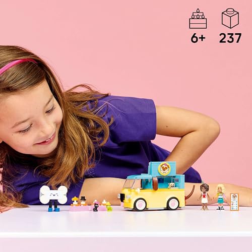 Image of LEGO Friends Pet Accessories Van Toy with 2 Minidolls - Kitten, Dog and Frog Animal Figures - 42678