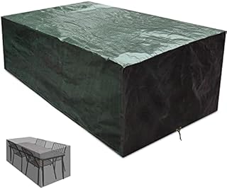 RICHIE Garden Furniture Covers Waterproof Garden Table Covers Waterproof 193x136x88cm Patio Table Covers Durable Polyethylene Outdoor Covers Furniture Cover