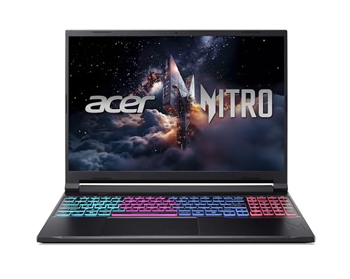 acer Nitro V 16S AI (ANV16S-41-R93W) Gaming Laptop, 16' WQXGA IPS 180Hz Display, AMD Ryzen 7 260, 16 GB RAM, 1 TB GB SSD, NVIDIA GeForce RTX 5070, Windows 11, QWERTZ Tastatur, schwarz