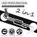 Qiveaory Lash Bond and Seal Kit 2Pcs DIY Lash Extension Waterproof Lashe Cluster Glue 72h Hold Portable Individual Lash Glue for Eyelash Extensions Beginners Black Bond&Clear Seal(5ml+5ml）