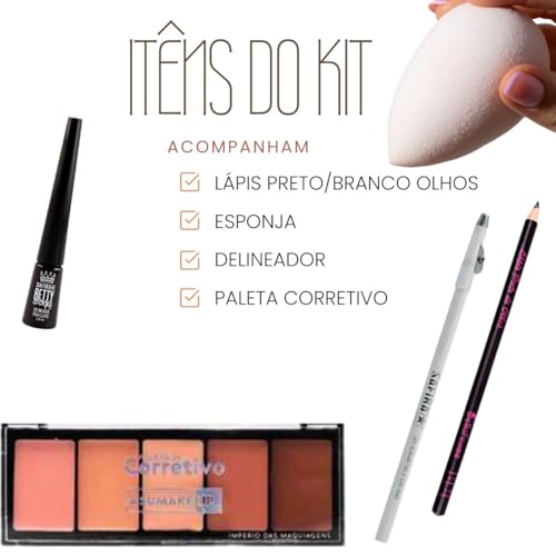 Maleta Kit Maquiagem Completa Profissional Básica Presente