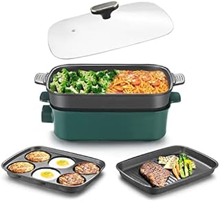 AEWHALE Electric Grill 4 IN 1 Indoor Grill Electric Grill Smokeless Grill, Party Griddle for Cooking Meats Seafood Steak Pancake Cheese, Green…