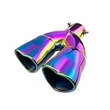 OtpOutopa Dual Exhaust Tip 2.5 inch Inlet, Universal Car Exhaust Pipe Modification Tail Throat Tail