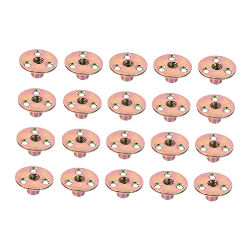 SOLUSTRE Slotted Round Nuts Set 20pcs M10 Iron Nut Blockade Nut for Flange Plate