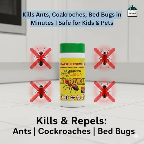 Image of Ecoclean All Ants Repelling Powder - 150g (2, 300 g (Pack of 2)) | Fast Acting, Wall Sticking, Long Lasting Powerful Effect for Home & Garden