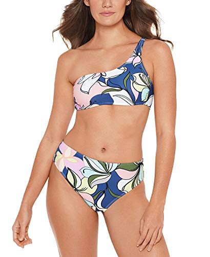 Salt + Cove Top de biquíni juvenil com estampa Spring Bloom, Multi, S