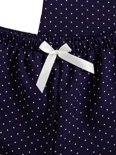 Image of Verdusa Pajamas For Women Set 2 Piece Cute Pjs Sleepwear Lounge Sets | Pj Sets For Woman, Button Down Shirts With Pajama Shorts, Cute Print, Comfy Sets