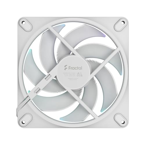 Image of Fractal Design Momentum 14 RGB - Silent PC Case Fan-140 mm - ARGB Gen 2-20 LEDs-Liquid Crystal Polymer LCP Blades-FDB Fluid Dynamic Bearing-Cooling Performance-Powerful Airflow-Quiet Operation-White