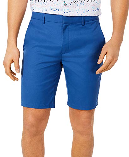 Alfani Mens Comfort Waist Water Repellent Dress Shorts Blue 30