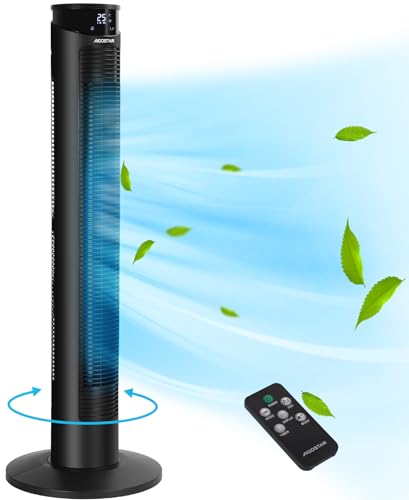 Aigostar Ventilatore a Torre Silenzioso con Telecomando e Timer 12H, 4 Modalità...