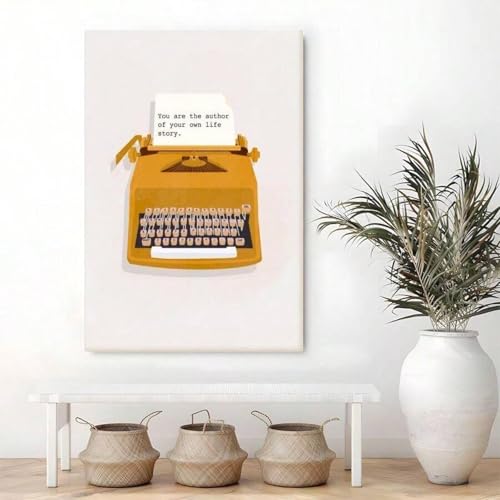 Citations inspirantes machine à écrire tableau vintage 60x80 - 4