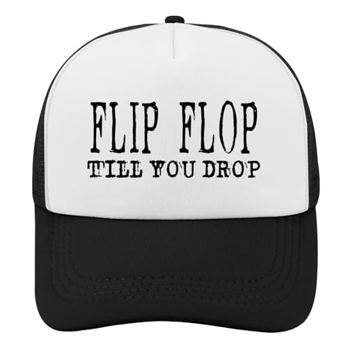 Flips Flop Till You Drop Sun Hats Funny caps for dad