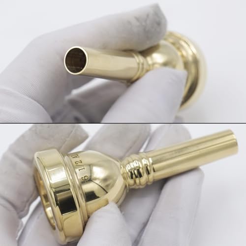 image for CashBeat 6 1/2AL Gold Plated Small Shank Trombone Mouthpiece, Euphoniu