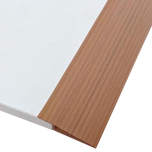 Striscia di Transizione autoadesiva per Pavimenti, divisorio in PVC per Bordatura da Moquette a Piastrelle, rampa per soglia Porta in Rovere Giallo, 2 m/6,56 Piedi, Soluzione per Pavimenti