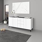 buffet 4 portes moderne 100 % fabriqué en Italie : la production 100 % italienne garantit la fiabilité, la résistance, le confort et la durabilité dans le temps l'attention aux processus de production, le choix de matières premières de qualité et le soin apporté aux détails rendent ce produit de noble facture