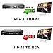 BD&M AV to HDMI Converter, RCA to HDMI Adapter, Composite CVBS Video Audio Support PAL/NTSC for TV/PC/ PS3/ STB/Xbox VHS/VCR/Blue-Ray DVD Players