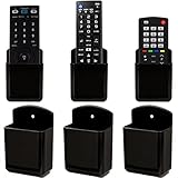 foxwake Remote Control Holder Wall Mount 6Pack, Hole-Free Storage Box for Tv Fan Light Air-Conditioner RV Table Small Adhesive Organizer for Bedroom Headboard Office Playroom Black