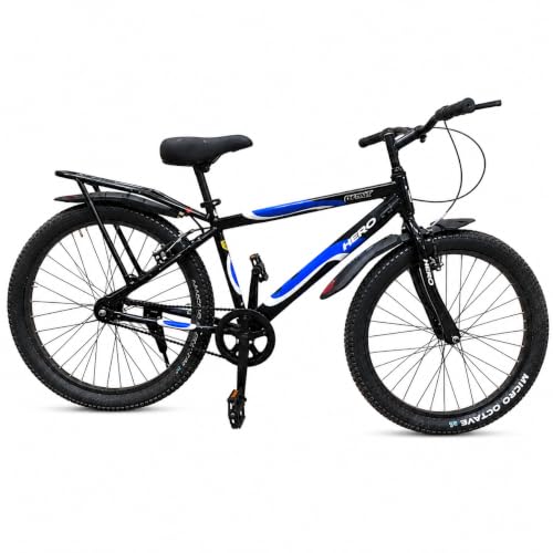 Image of Hero Next 24T Single Speed Mountain Bicycle for Boys & Girls (9-13 Years) | 24 Inch Kids Cycle | Strong Steel Frame | Front & Rear V-Brakes | Wide MTB Tyres | Comfortable Seat | Black