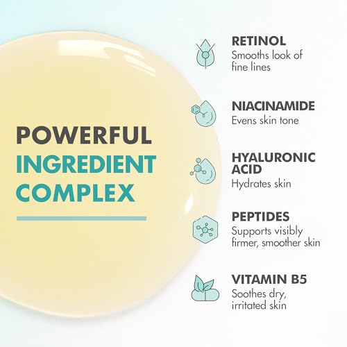 Image of Ebanel Retinol Serum for Face with Vitamin C, Peptides & Hyaluronic Acid, Anti Aging Face Serum for Fine Lines, Uneven Skin Tone, Dark Spots & Texture, Pore Minimizer with Resveratrol & Niacinamide