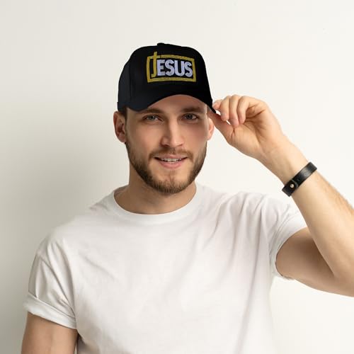 Image of Embroidered Baseball Cap for Women Men Adjustable Baseball Hat Black Baseball Cap Trucker Hat
