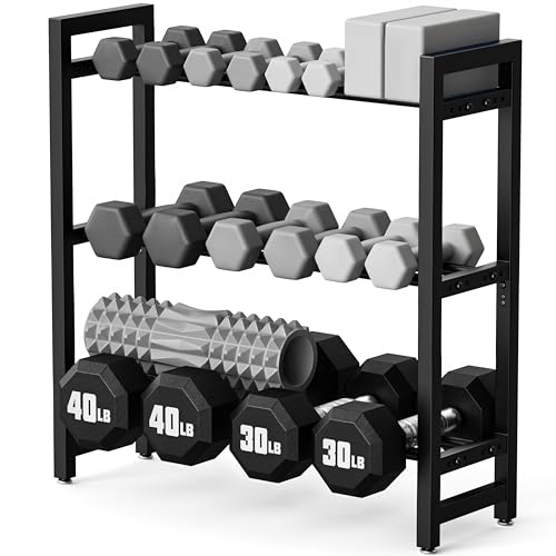 3-Tier Adjustable Weight Storage Rack