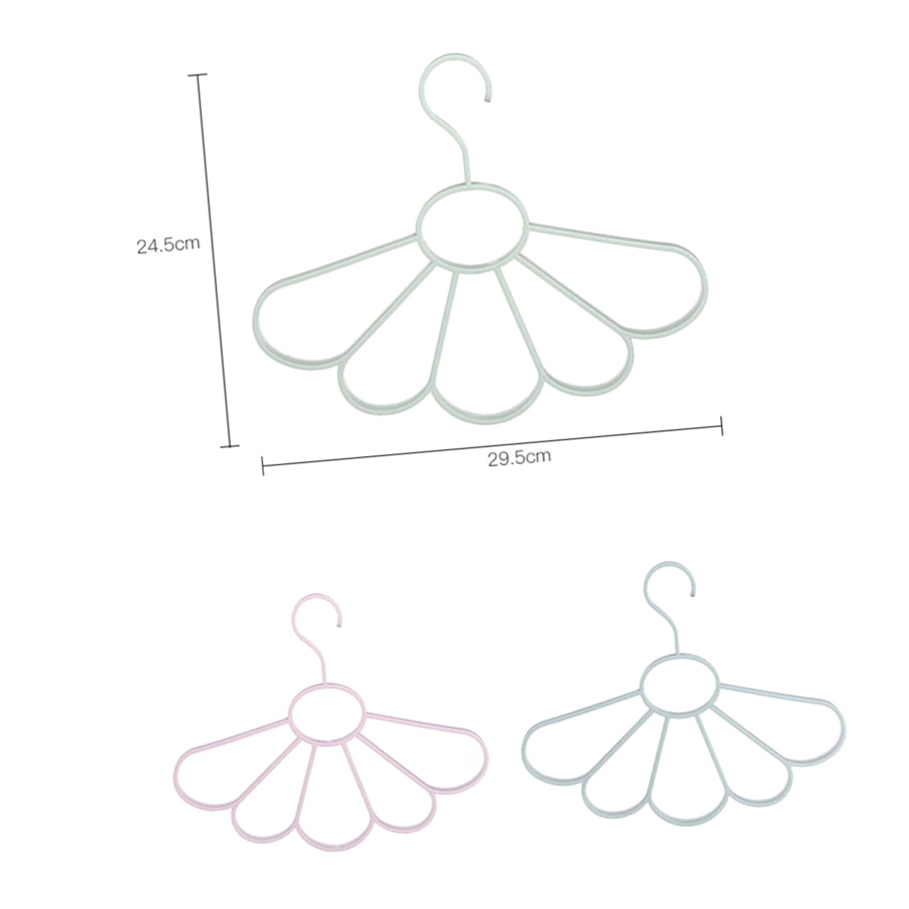 Cabilock Multifunctional Scarf Rack and Tie Holder Organizer Nordic Blue Plastic Fan Shaped Storage for Closet Neatly Displays Scarves Belts and Ties