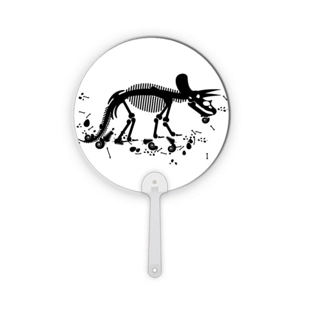 Mini éventail rond en plastique No/No Dinosaure avec motif artistique pour vitrine