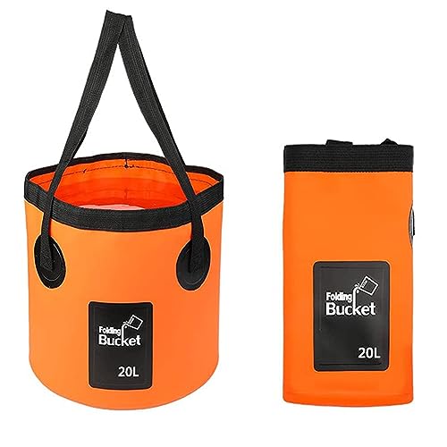Cubo Plegable portátil 20L para Acampada Aire Libre - pliega Grosor 3-5cm