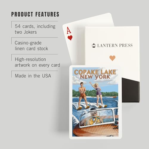 Lantern Press Copake Lake Baraja Poker 52 Cartas miniatura 3