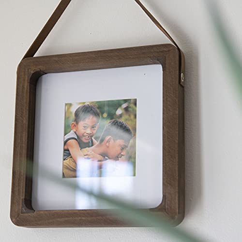 Foreside Home And Garden Frame Natural 4 X 4 Inch Decorative Wood Hanging Picture, 39 #TOP3