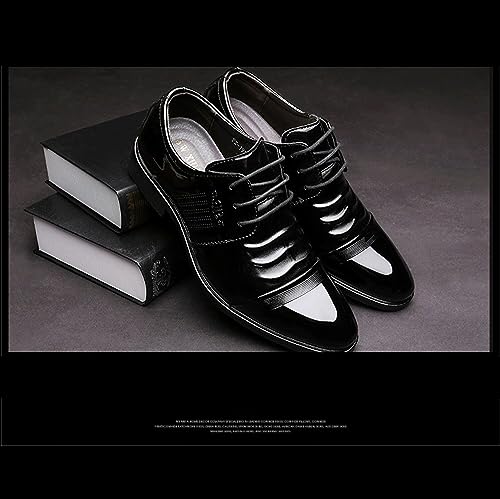 Men's Oxfords Classic Dress Shoes Wedding Business Shoes Modern Formal Derbys Lace-ups Wingtip Patent Leather Shoes2