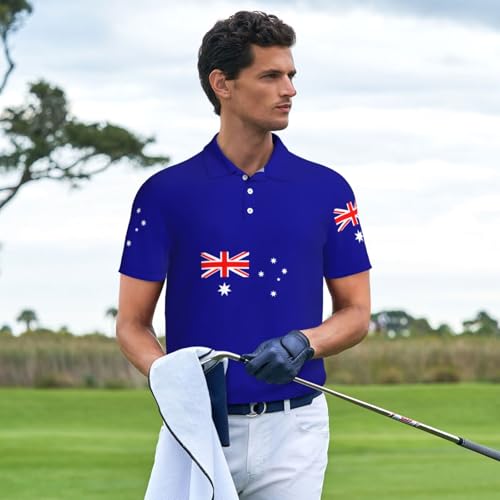 Polo à manches courtes style décontracté imprimé Australie pour l'été