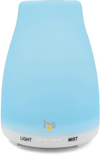 HealthSmart - Difusor de aceite esencial, humidificador de niebla fría y difusor de aromaterapia con tanque de 5.1onzas, ideal para habitaciones