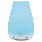 HealthSmart Essential Oil Diffuser, Cool Mist Humidifier and Aromatherapy Diffuser with 150ML Tank Ideal for Small Rooms, Adjustable Timer and Mist Mode, White