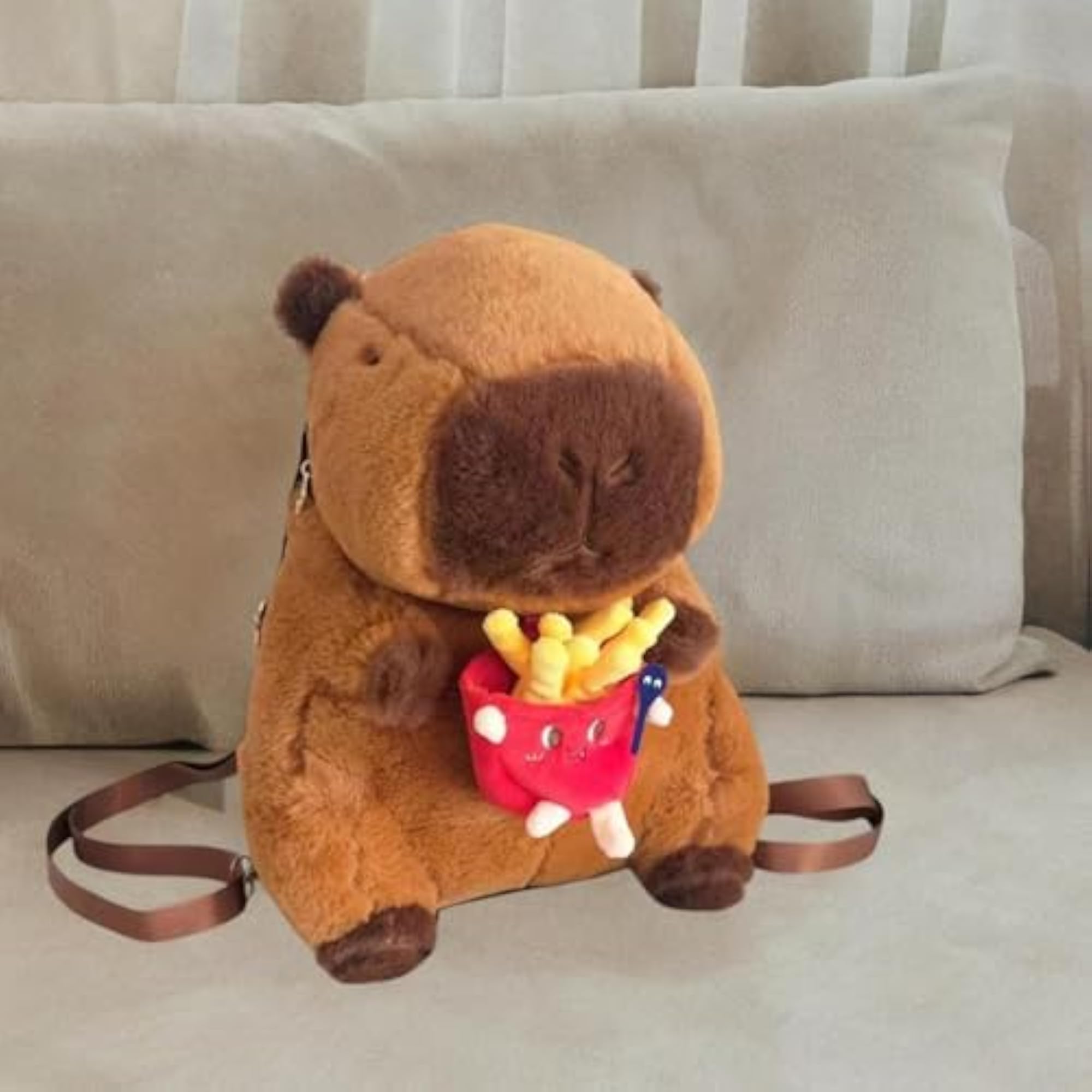Capybara Plush Toy Backpack, Adjustable Straps for Kids