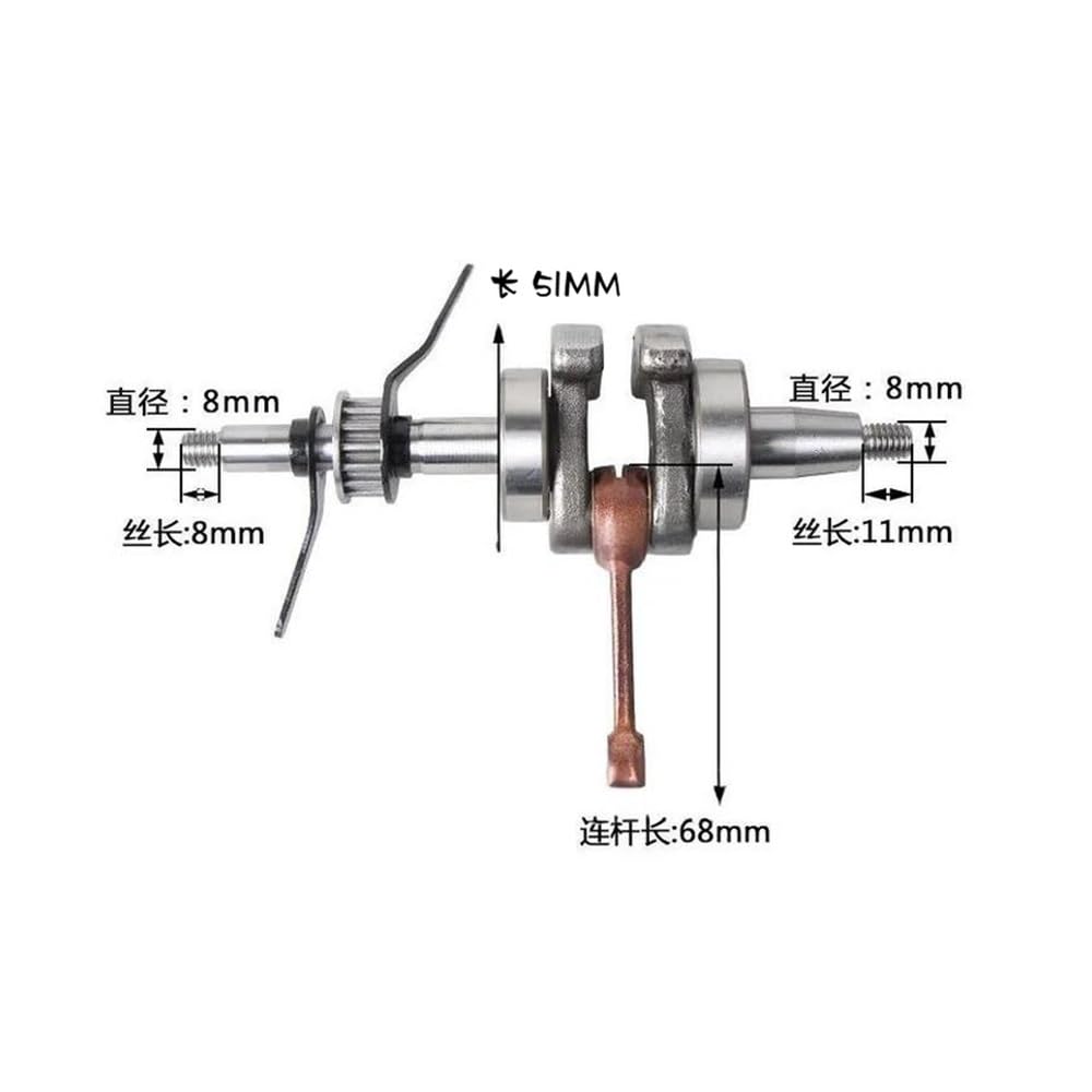 Biela del cigüeñal Compatible con cortacésped de 4 Tiempos 140F GX35, Pieza de Motor pequeño