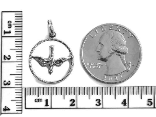 Miniatura 2 de Holy Spirit Dove Pendant Charm .925 Sterling Silver