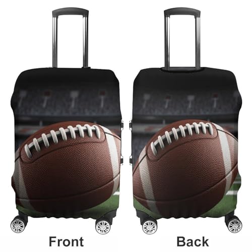 American Football Luggage Covers Tsa Approved Suitcase Cover Elastic Washable Luggage Sleeve Carry on Cover Protector Anti-Scratch Suitcase Protector Fits 19-30 Inch Case(S)3