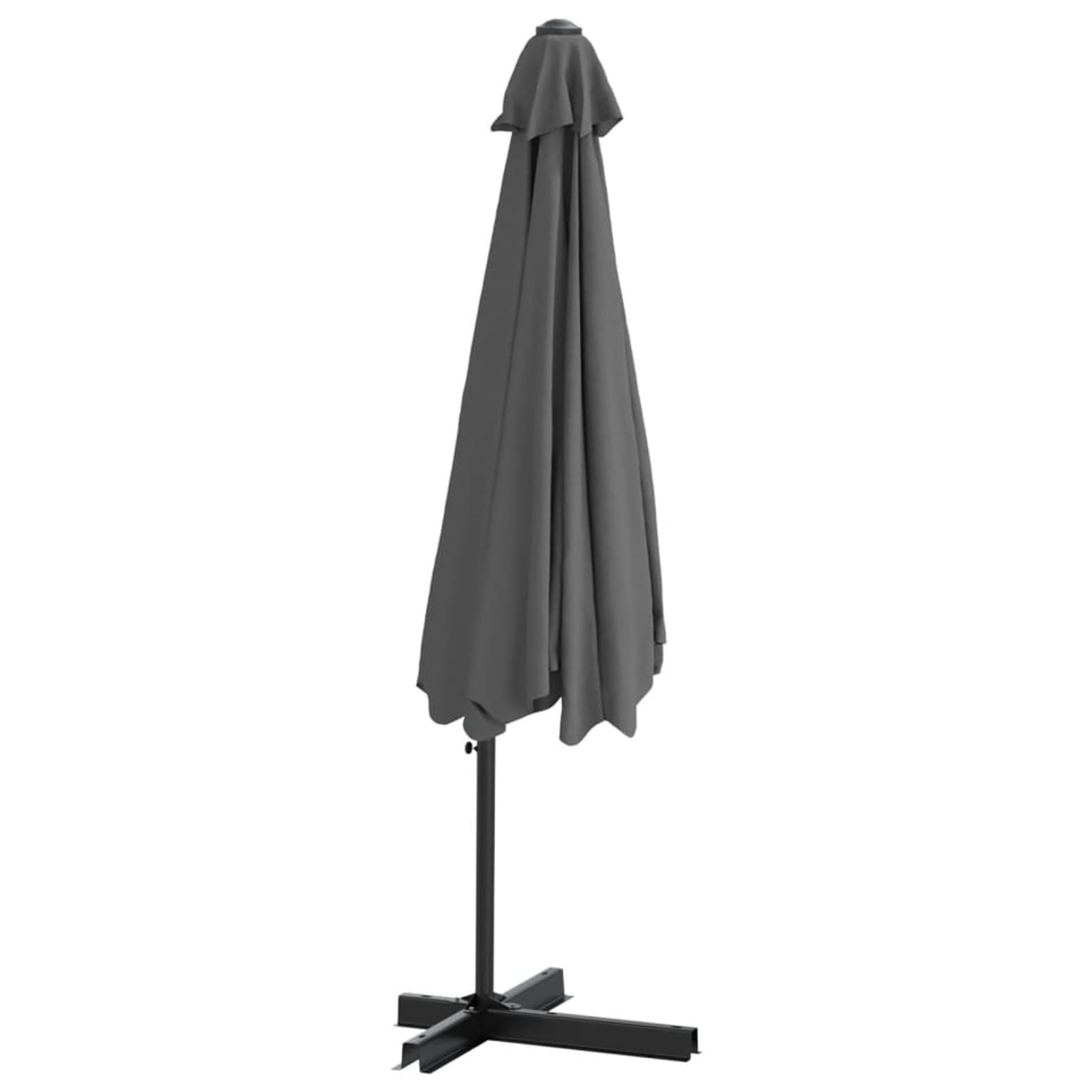 Homgoday Parasol, parasol zewnętrzny ze stalowym słupkiem 300 x 250 cm antracyt, parasole przeciwsłoneczne, parasole ogrodowe, parasole zewnętrzne, parasol plażowy, wiatroszczelny parasol na taras