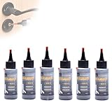 Graphite Lubricant Powder for Locks - Dry Lubricant with Precision Tip for Door Locks, Padlocks, Garage Doors & Tools, Dust-Free, Long-Lasting Formula, 50ml (6pcs)