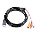 Produktbild Video Linie - SODIAL(R)1,5 m Kabel HDMI kompatibel mit Video 3-RCA, AV HDMI Linie, rot gelbe Linie Video und HDMI-AV-Kabel-Konverter-Adapter