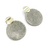Boucles d'oreilles faites main, accroche plaqué or ou rhodium avec clou en acier inoxydable