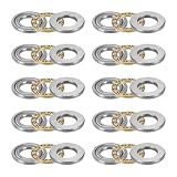 QUARKZMAN 10Stk F12-20M Axialrillenkugellager 12mm Bohrung 20mm Außendurchmesser 7mm Dicke ABEC3 Einreihige Rollen Chromstahl Axialkugellager Mit Unterlegscheiben