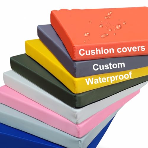Générique Housse De Coussin Imperméable sur Mesure, Housses De Coussin De Salon D'extérieur Antidérapantes avec Fermeture éclair, Housse De Coussin De Banc De...