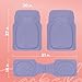 CARBELLA Rubber 4-Piece Lavender Car Floor Mats -Universal Trim To Fit All Weather Lavender Car Accessories - Girl Car Accessories for Women & Cute Car Mats for Women for Girly Car Decor, Truck, & SUV